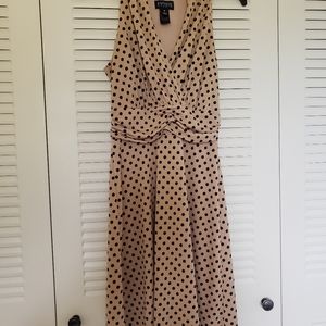 Beige and black dress